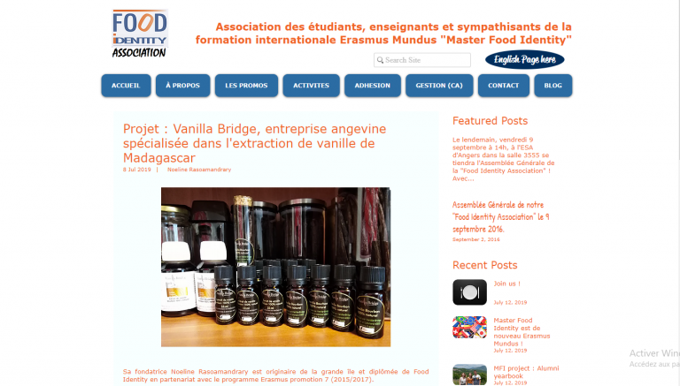 Lire la suite à propos de l’article Food Identity Asso / Projet : Vanilla Bridge, entreprise angevine spécialisée dans l&rsquo;extraction de vanille de Madagascar