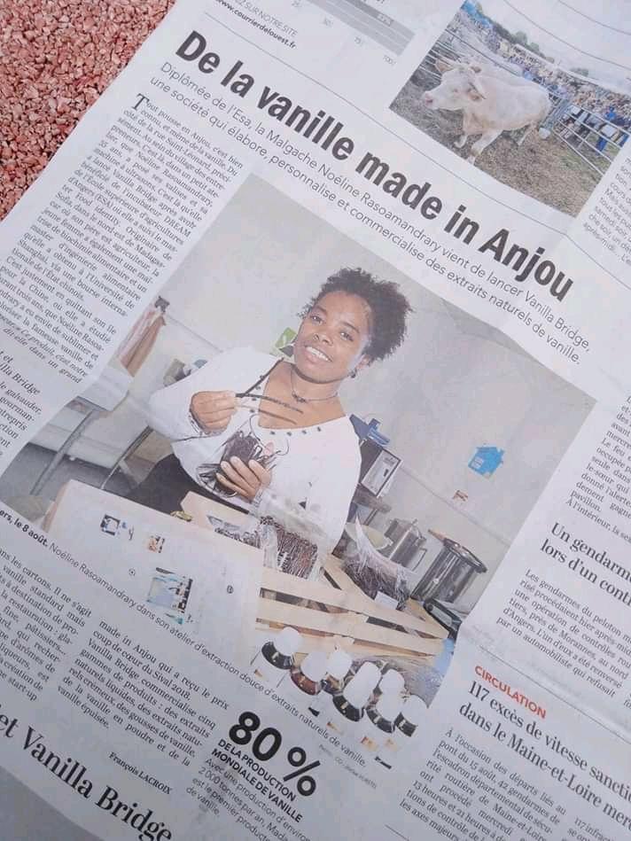 Le Courrier de l'Ouest / Angers - Vanille made in Anjou 2 Page courrier de louest