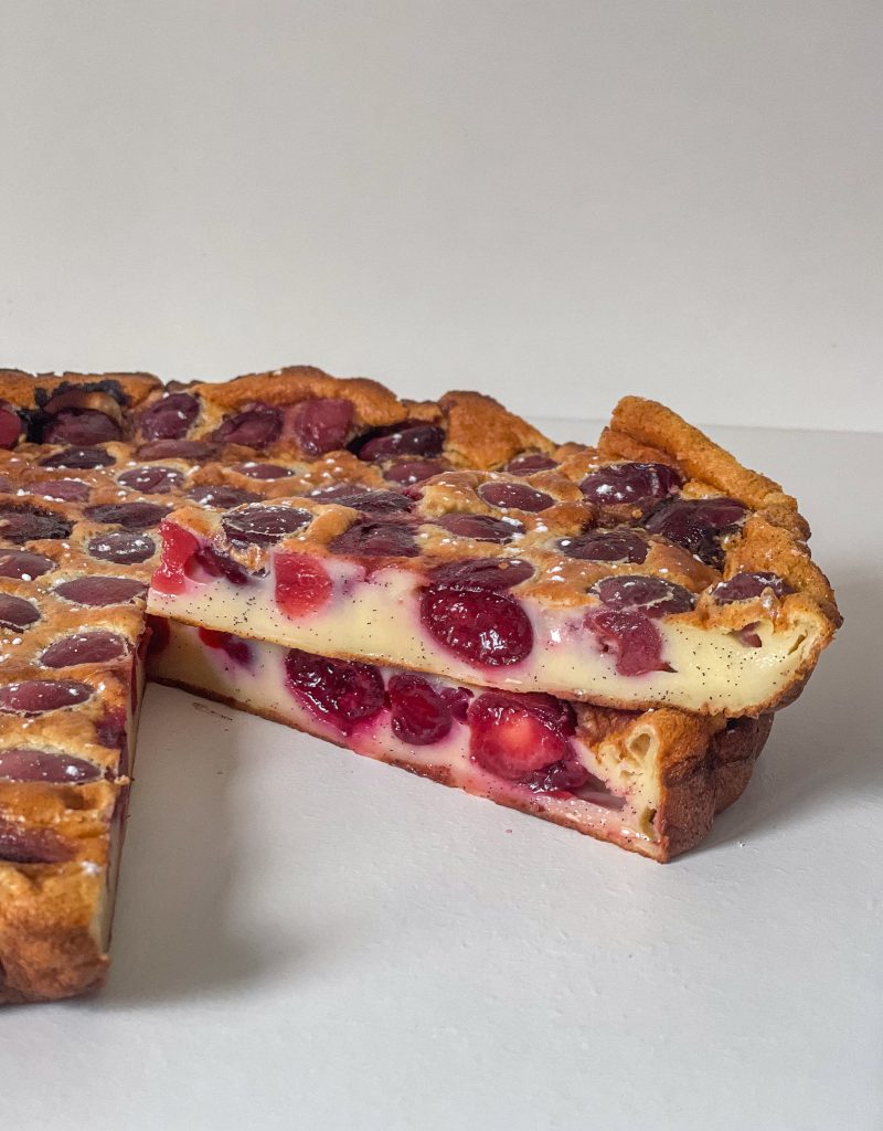 Clafoutis aux cerises avec extrait de vanille 