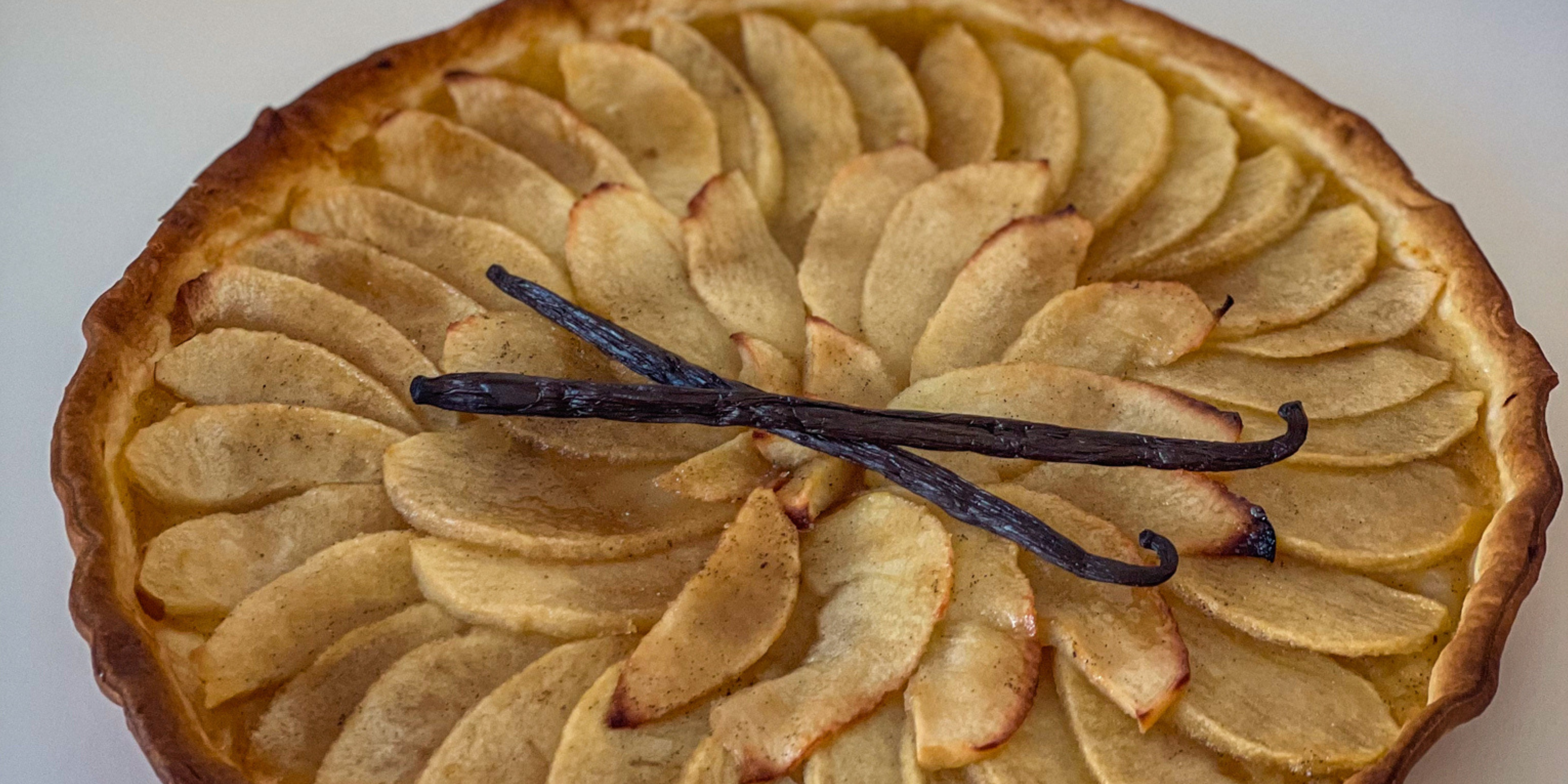 Tarte aux pommes vanillée